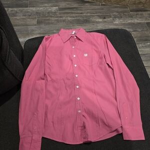 Cinch Women's Vibrant Pink Button-Up Long Sleeve